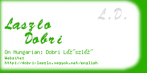 laszlo dobri business card